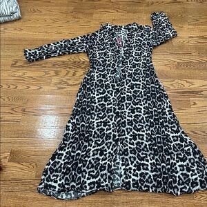 XOXO Black and White Leopard Print Dress